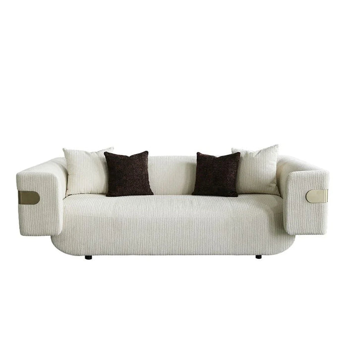 Dravena 3 Seater Fabric Sofa - Beige