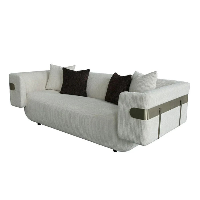 Dravena 3 Seater Fabric Sofa - Beige