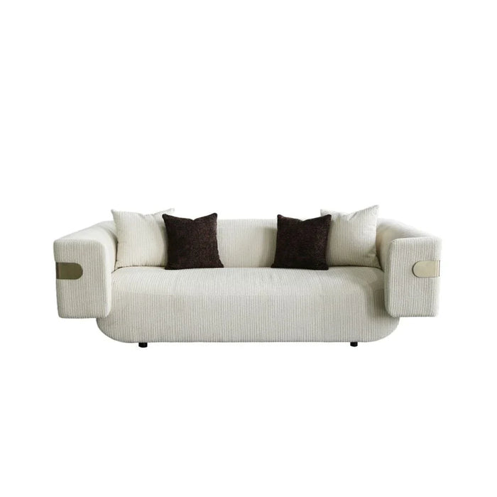 Dravena 3 Seater Fabric Sofa - Beige