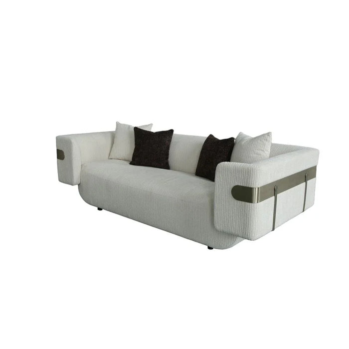 Dravena 3 Seater Fabric Sofa - Beige