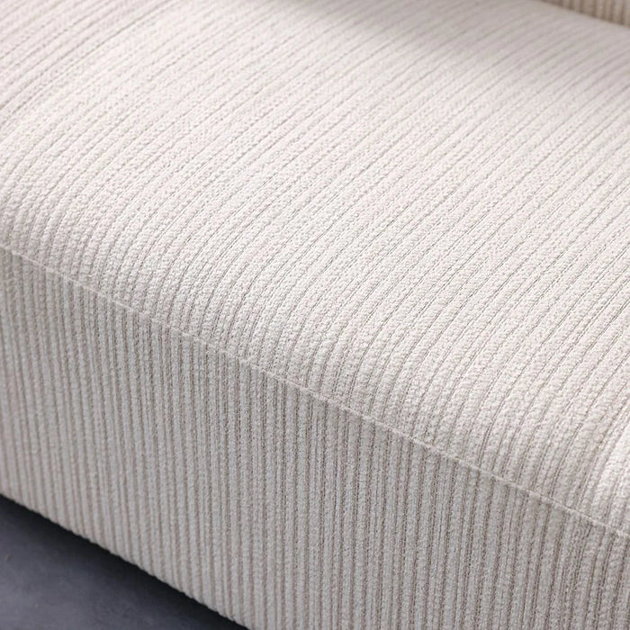 Dravena 4 Seater Fabric Sofa - Beige