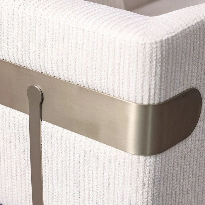 Dravena 4 Seater Fabric Sofa - Beige