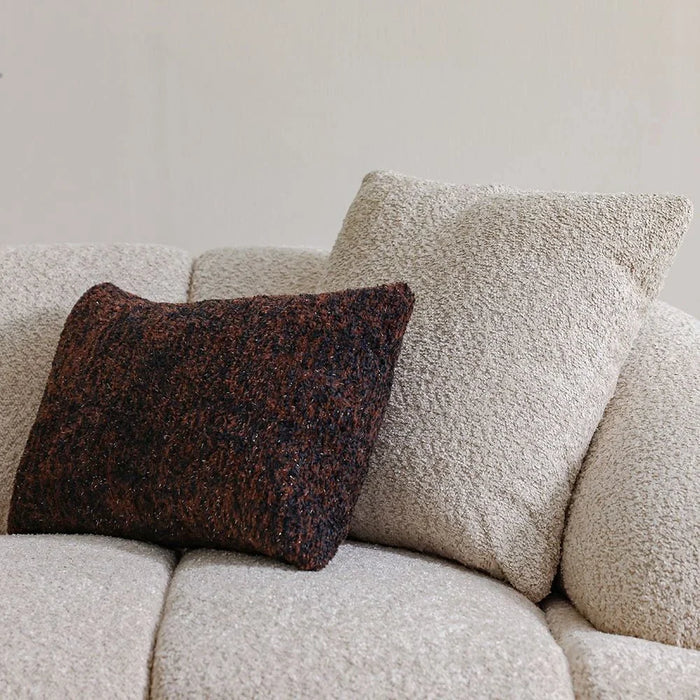 Demaris 3 Seater Fabric Sofa - Light Brown