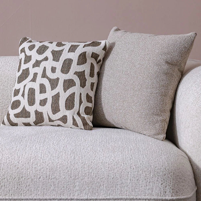 Devina 3 Seater Fabric Sofa - Light Brown