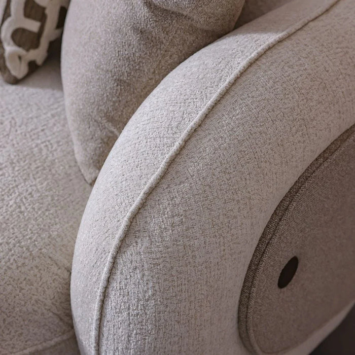 Devina 3 Seater Fabric Sofa - Light Brown