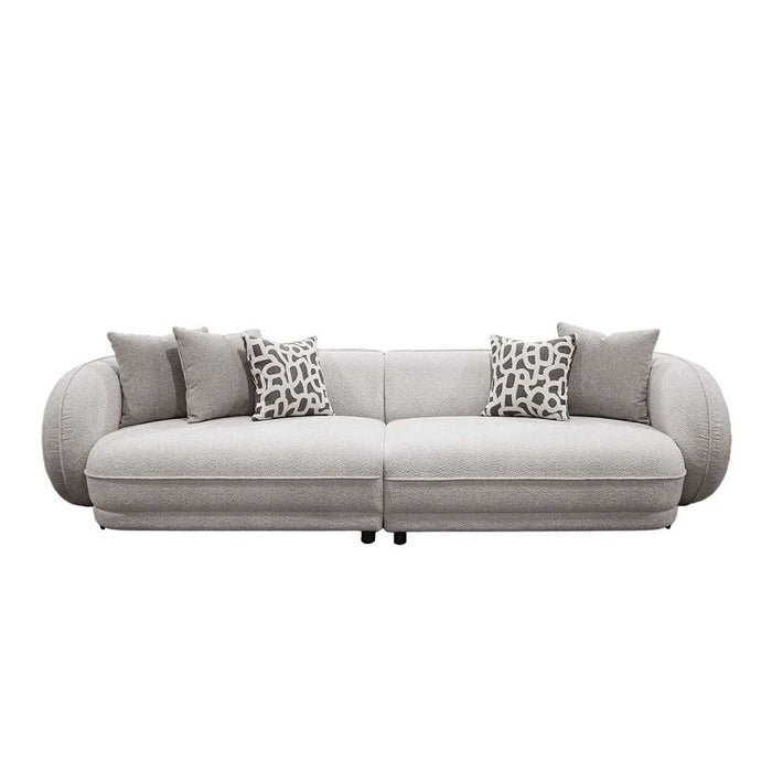 Devina 4-Seater Fabric Sofa - Light Brown - With 2-Year Warranty
