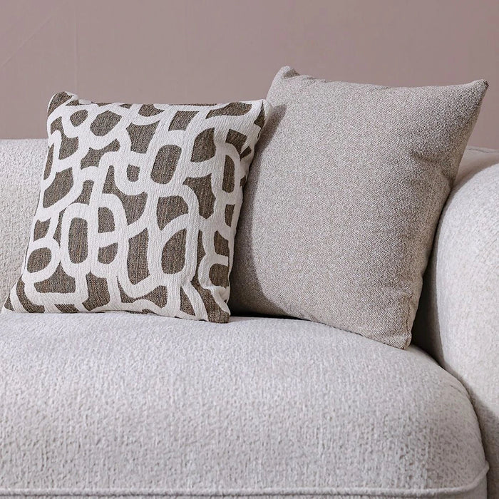 Devina 4-Seater Fabric Sofa - Light Brown - With 2-Year Warranty