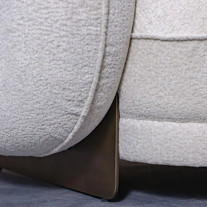 Devina 4-Seater Fabric Sofa - Light Brown - With 2-Year Warranty