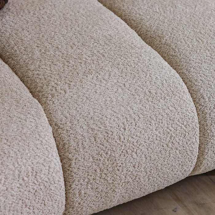Demaris 4-Seater Fabric Sofa - Light Brown - With 2-Year Warranty
