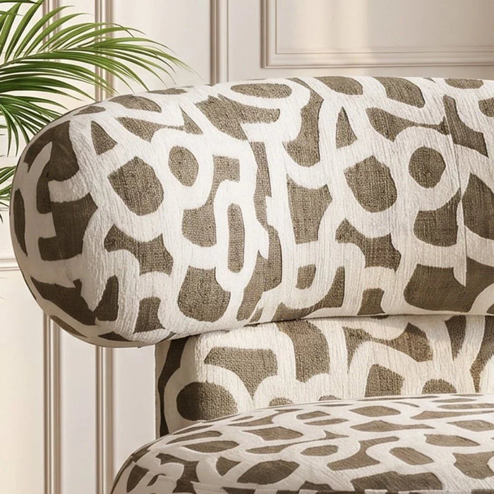 Devina 1 Seateræ Fabric Sofa - Beige/Brown