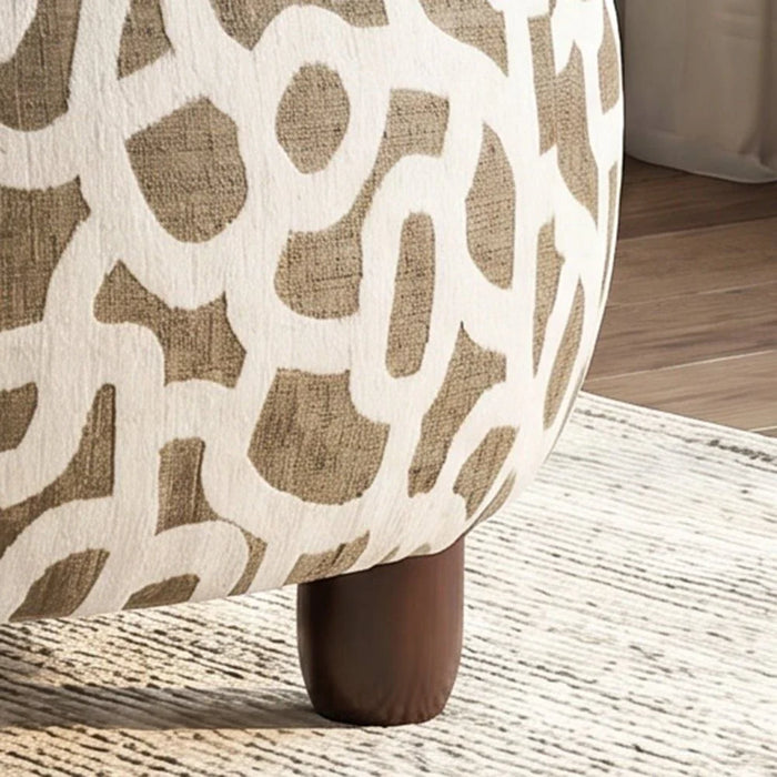 Devina 1 Seateræ Fabric Sofa - Beige/Brown