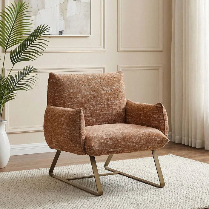 Dravena 1 Seater  Fabric Sofa - Brown