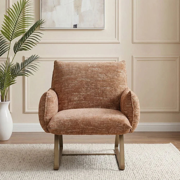 Dravena 1 Seater  Fabric Sofa - Brown