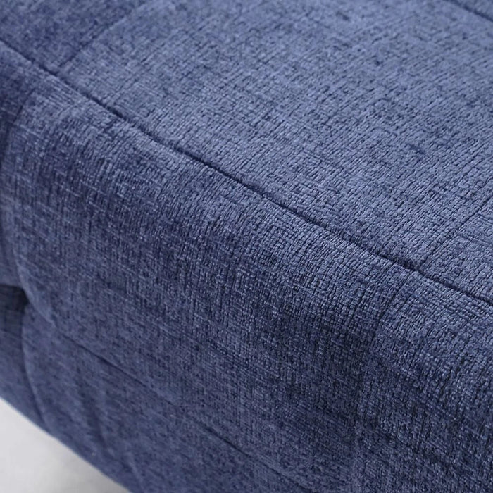 Kenna Fabric Recliner With Glider + Swivel - Navy
