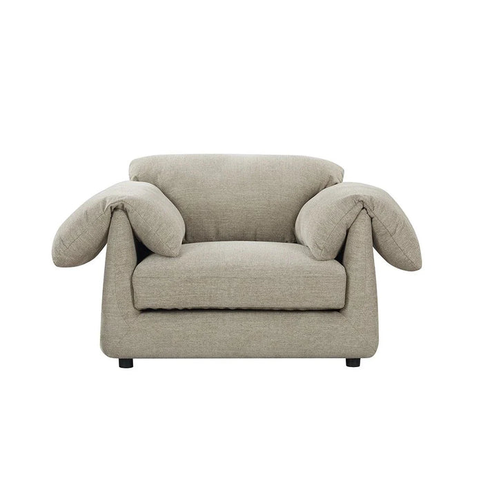 Khiara 1-Seater Fabric Sofa - Grey - With 2-Year Warranty