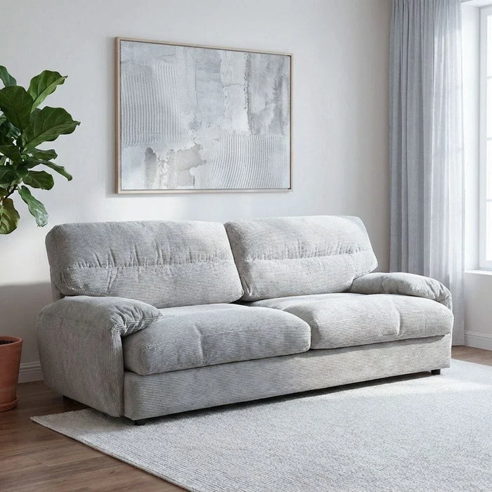 Fred 2-Seater Fabric Sofa - Light Brown - With 2-Year Warranty