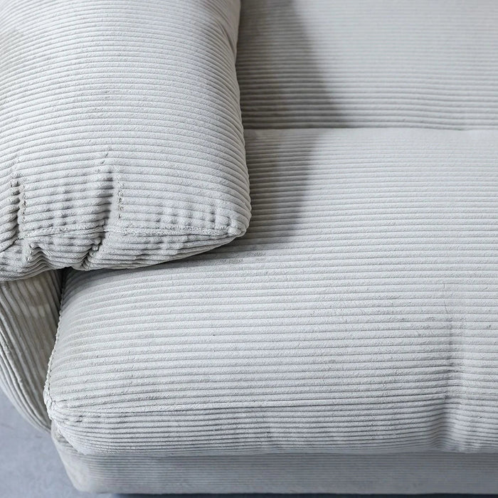 Fred 2-Seater Fabric Sofa - Light Brown - With 2-Year Warranty