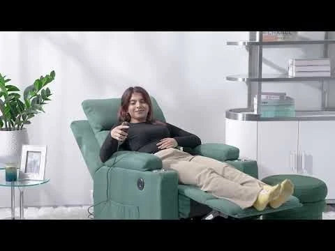 Adric 1 Seater Airleather Manual Recliner-Light Brown