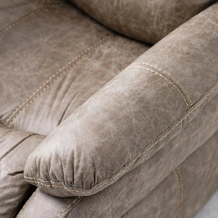 Adric 1 Seater Airleather Manual Recliner-Light Brown