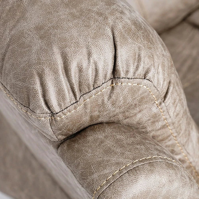 Adric 1 Seater Airleather Manual Recliner-Light Brown