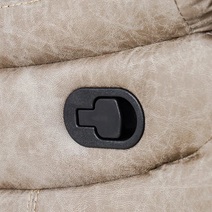 Adric 1 Seater Airleather Manual Recliner-Light Brown