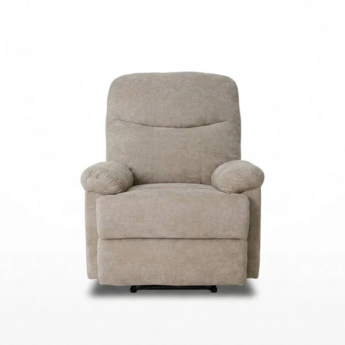 V2 Benedict 1 Seater Fabric Recliner-Light Brown