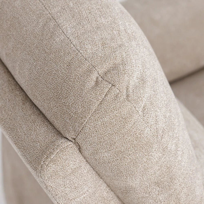 V2 Benedict 1 Seater Fabric Recliner-Light Brown