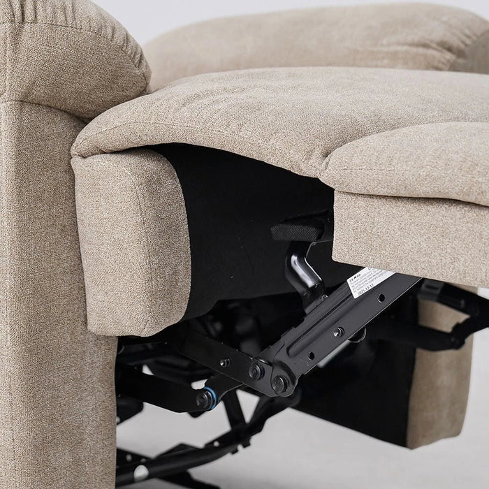 V2 Benedict 1 Seater Fabric Recliner-Light Brown