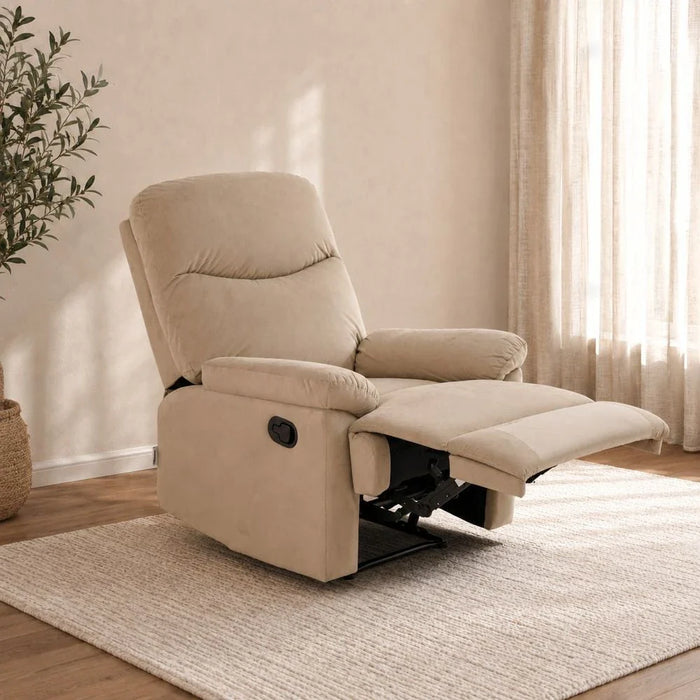 Benedict 1-Seater Fabric Recliner-Mocha