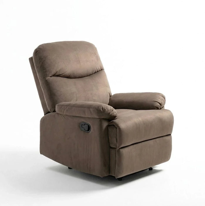 V2 Benedict 1 Seater Fabric Recliner-Chocolate