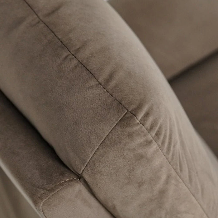 V2 Benedict 1 Seater Fabric Recliner-Chocolate