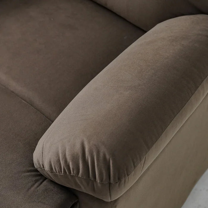V2 Benedict 1 Seater Fabric Recliner-Chocolate