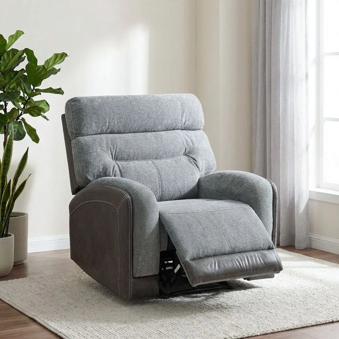 Holden 1-Seater Fabric Recliner - Grey - With 2-Year Warranty