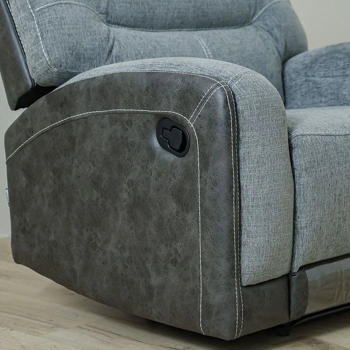 Holden 1-Seater Fabric Recliner - Grey - With 2-Year Warranty