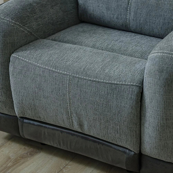 Holden 1-Seater Fabric Recliner - Grey - With 2-Year Warranty