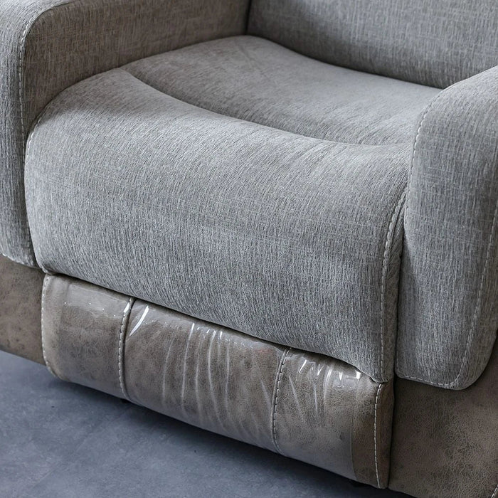 Brixx 1-Seater Fabric Recliner with Glider - Light Brown - With 2-Year Warranty