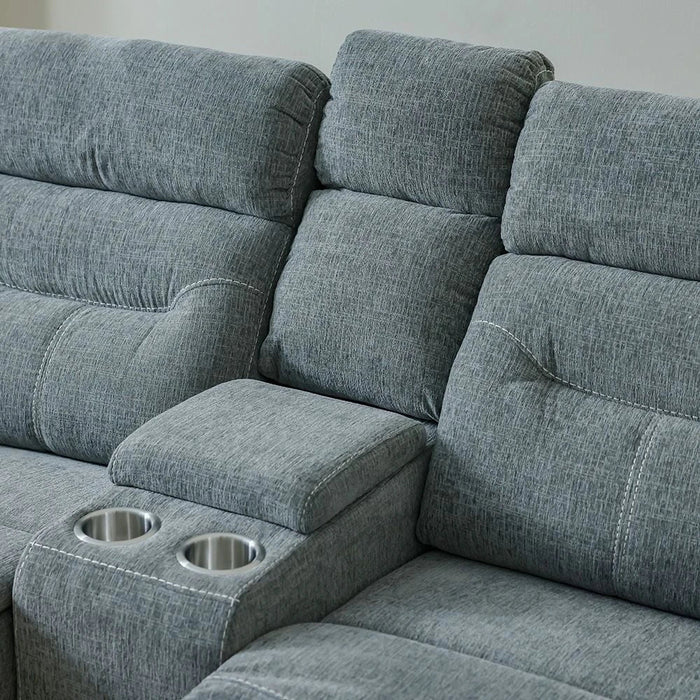 Holden 2-Seater Fabric Recliner - Grey - With 2-Year Warranty
