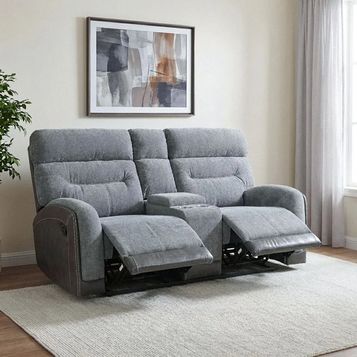 Holden 2-Seater Fabric Recliner - Grey - With 2-Year Warranty