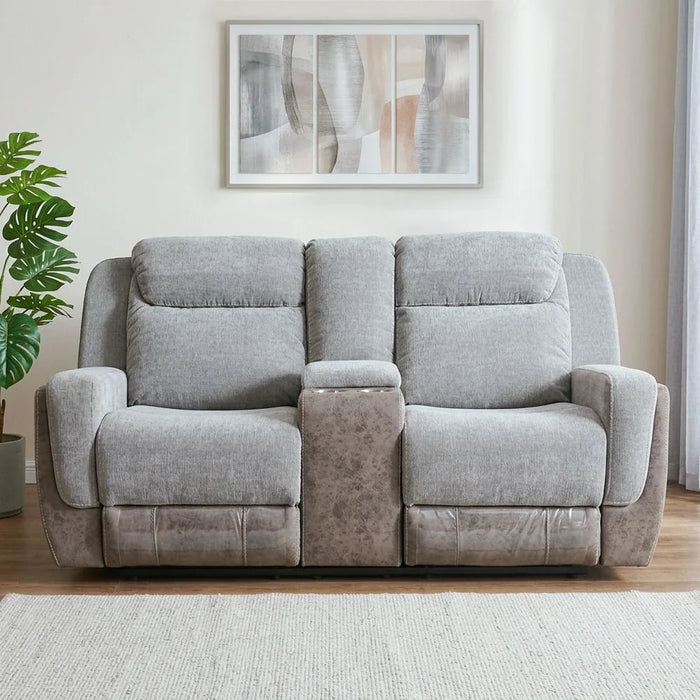 Brixx 2-Seater Fabric Recliner - Light Brown - With 2-Year Warranty