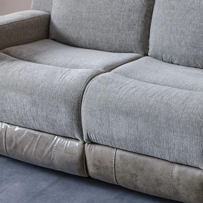 Brixx 2-Seater Fabric Recliner - Light Brown - With 2-Year Warranty