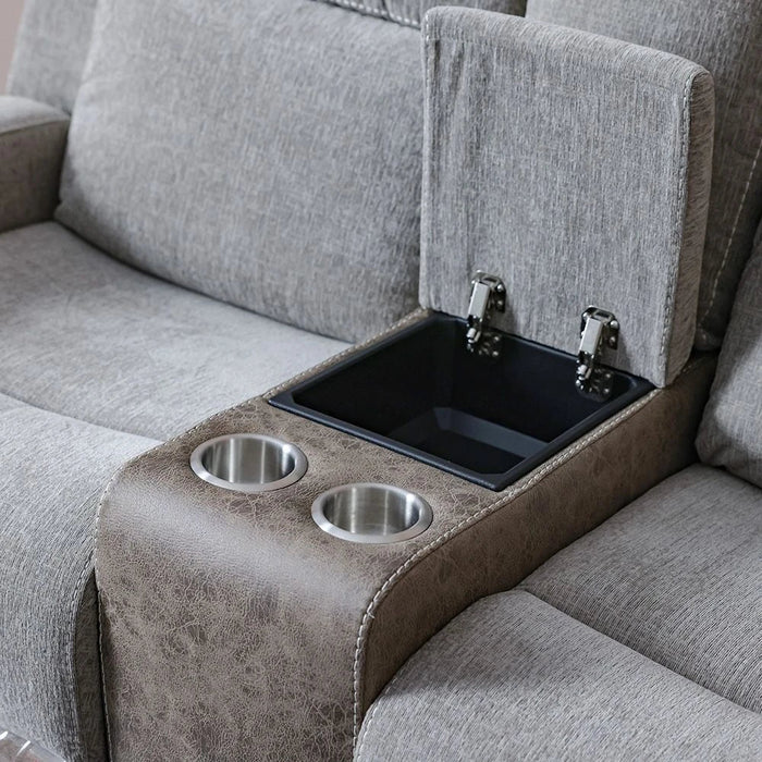 Brixx 2-Seater Fabric Recliner - Light Brown - With 2-Year Warranty