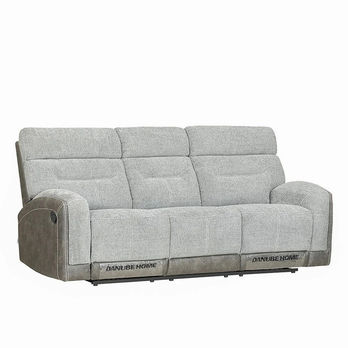 Holden 3-Seater Fabric Recliner - Grey - With 2-Year Warranty