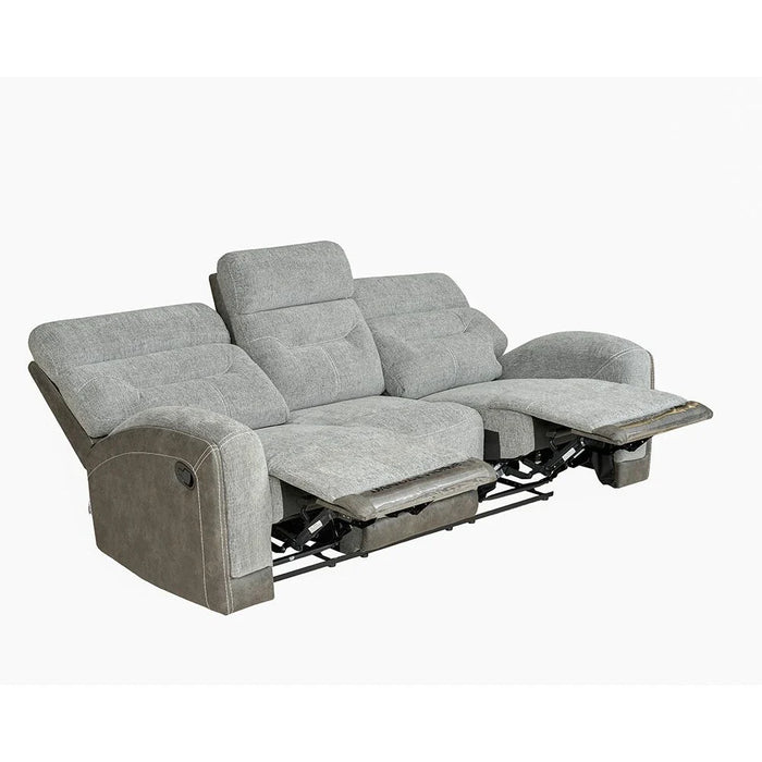 Holden 3-Seater Fabric Recliner - Grey - With 2-Year Warranty