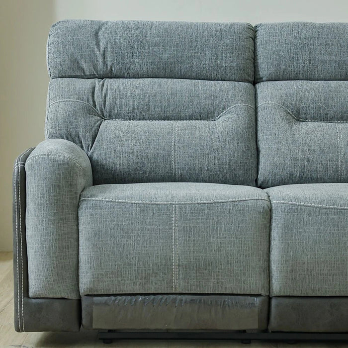 Holden 3-Seater Fabric Recliner - Grey - With 2-Year Warranty