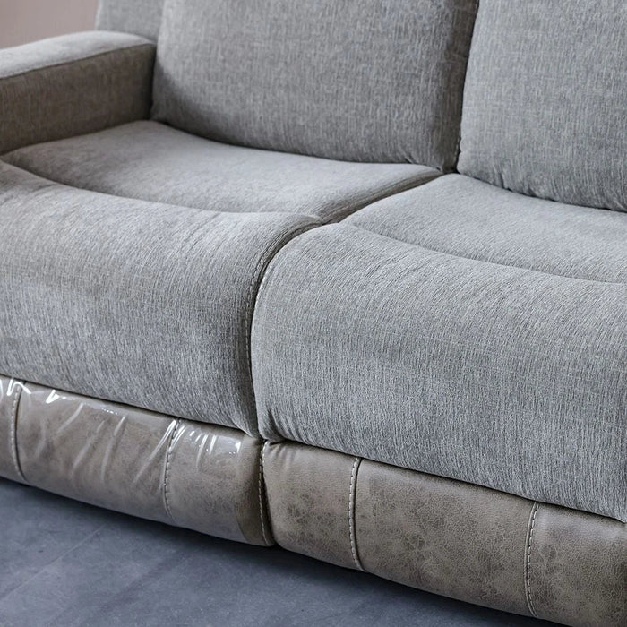 Brixx 3-Seater Fabric Recliner - Light Brown - With 2-Year Warranty