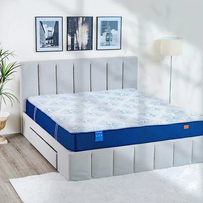Gel Memory Foam with Pocket Spring Medium Soft King Mattress-180x210x25 cm-With 10-Year Warranty