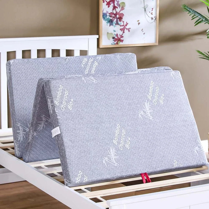 Houston Bamboo Foldable Foam Medium Firm Single Mattress-180x90x6 cm