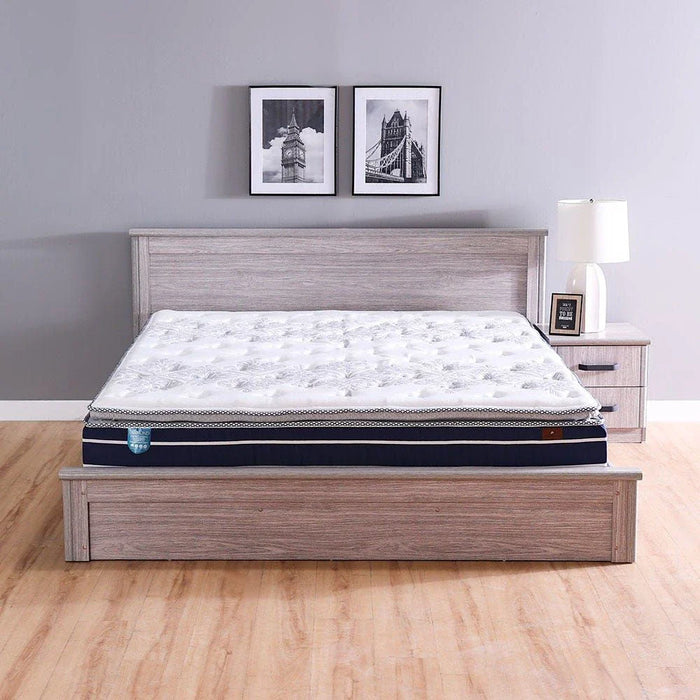 Diamond Pocket Spring & Memory Foam Medium Soft Queen Mattress-150x200x27 cm-With 10-Year Warranty