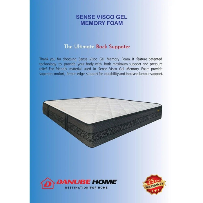 Sense Visco Gel Memory Foam Pocket Spring King Mattress-180x200x32 cm-With 25-Years Warranty