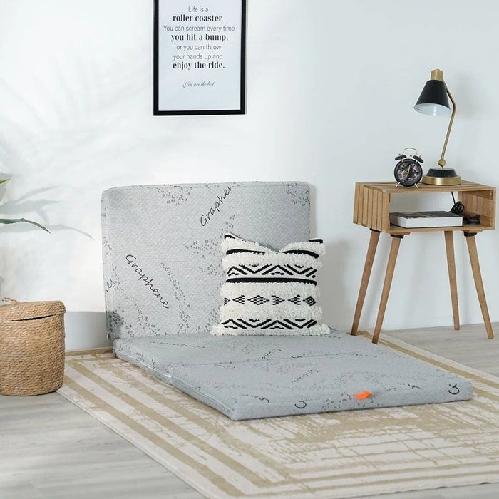 Houston Tri-Fold Single Mattress-180x90x6 cm- Graphene